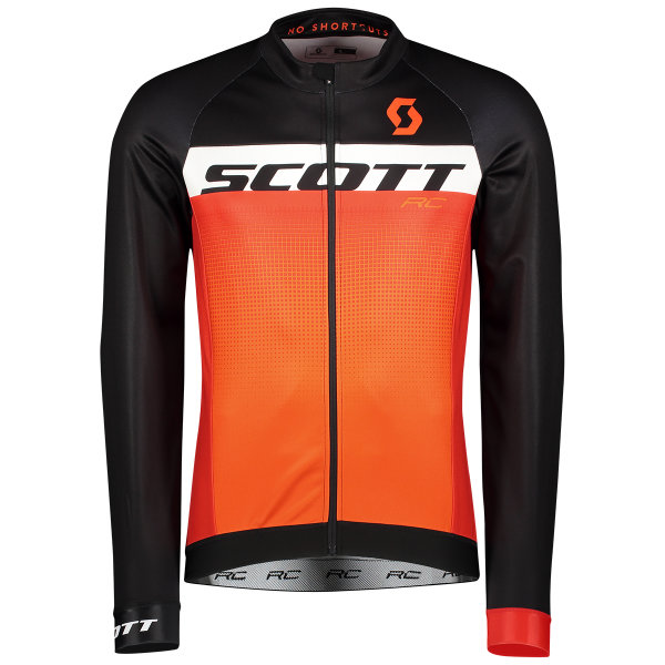 Scott RC AS WP l/sl Shirt black/tangerine orange