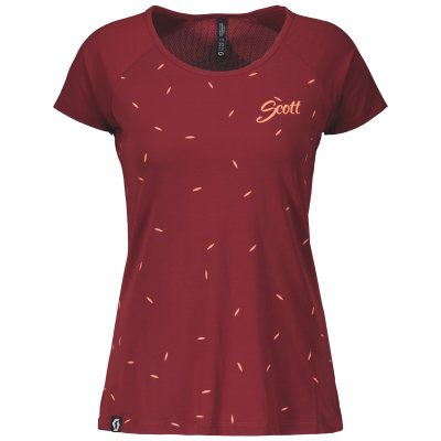 Scott Trail Flow DRI Damen-Shirt s/sl merlot red/camellia...