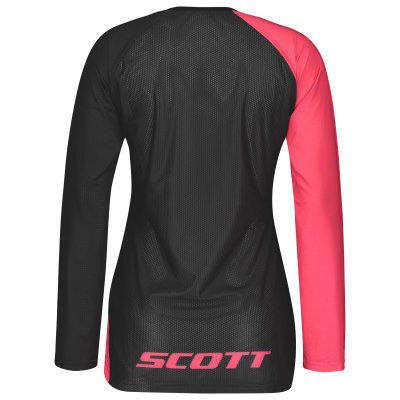 Scott Trail Vertic Damen-Shirt l/sl azalea pink/black